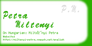 petra miltenyi business card